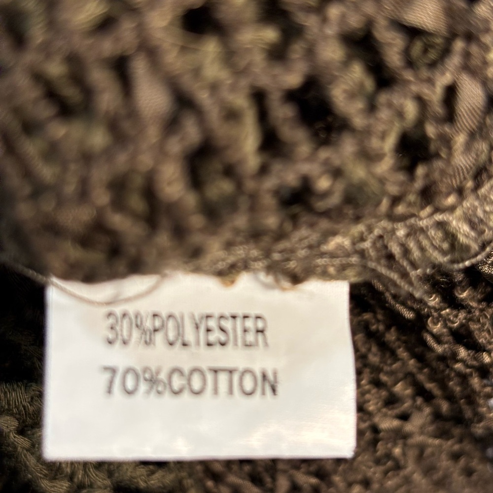 Boho Crochet Knit Women’s Top in Olive - Picture 5 of 7